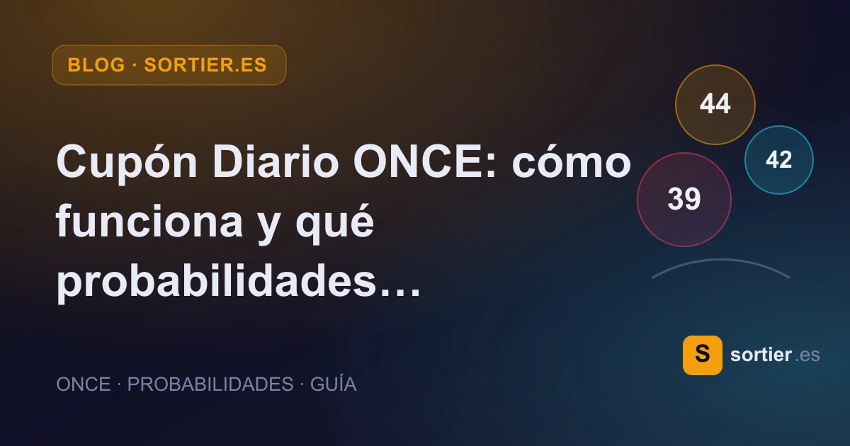 Portada del artículo: Cupón Diario ONCE: cómo funciona y qué probabilidades tienes