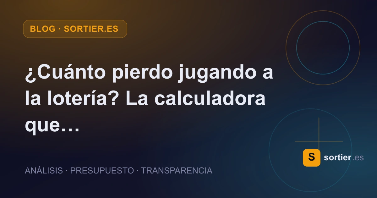 Portada del artículo: ¿Cuánto pierdo jugando a la lotería? La calculadora que nadie enseña