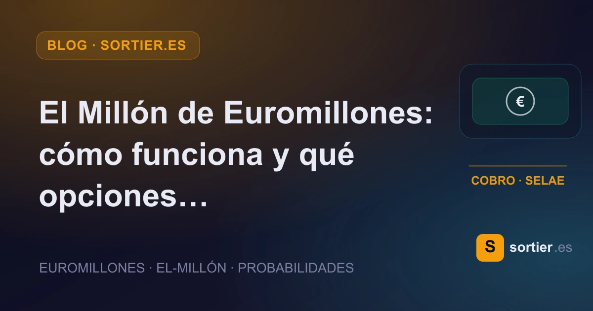 Portada del artículo: El Millón de Euromillones: cómo funciona y qué opciones da