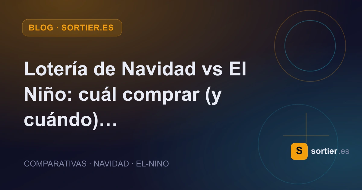 Portada del artículo: Lotería de Navidad vs El Niño: cuál comprar (y cuándo) en 2026
