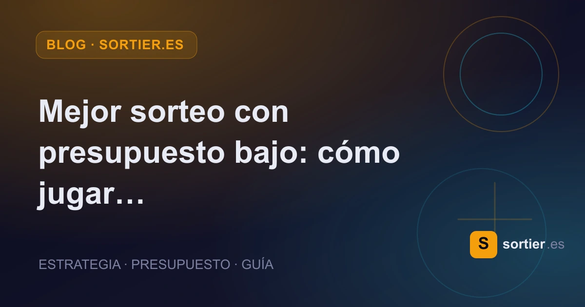 Portada del artículo: Mejor sorteo con presupuesto bajo: cómo jugar bien con 5-10 € a la semana