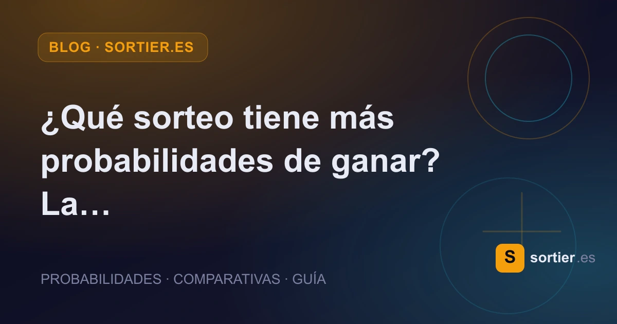Portada del artículo: ¿Qué sorteo tiene más probabilidades de ganar? La guía definitiva