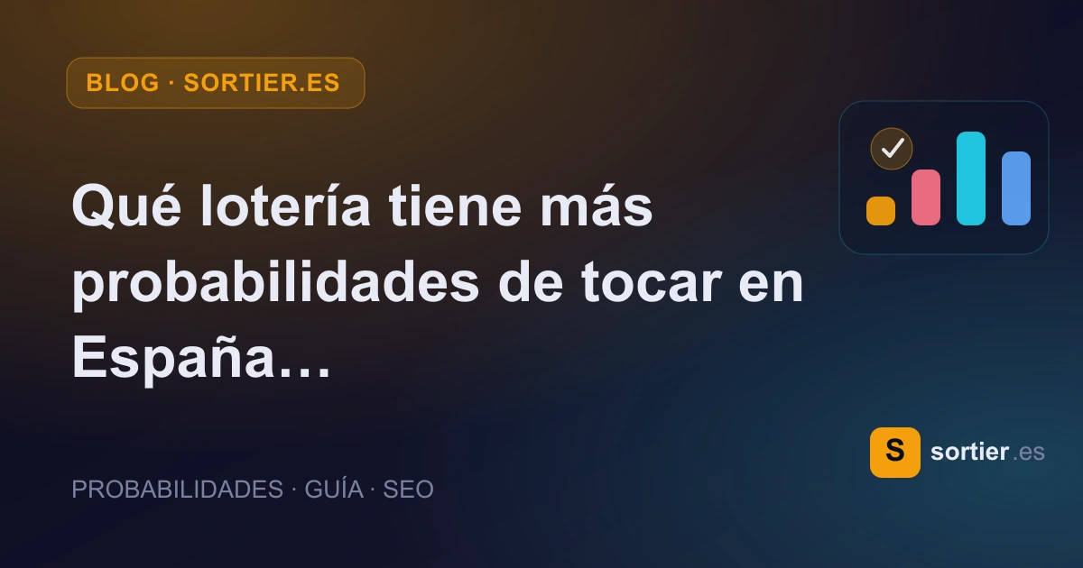 Portada del artículo: Qué lotería tiene más probabilidades de tocar en España en 2026
